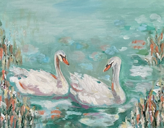 Swan Haven (Original) (22x28)